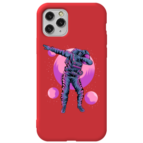 Apple iPhone 11 Pro Max Dance Red Colored Silicone TPU Θήκη