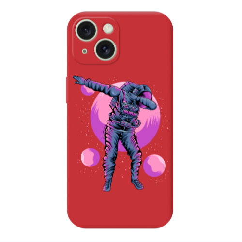 Apple iPhone 15 Plus Dance Red Colored Silicone TPU Θήκη