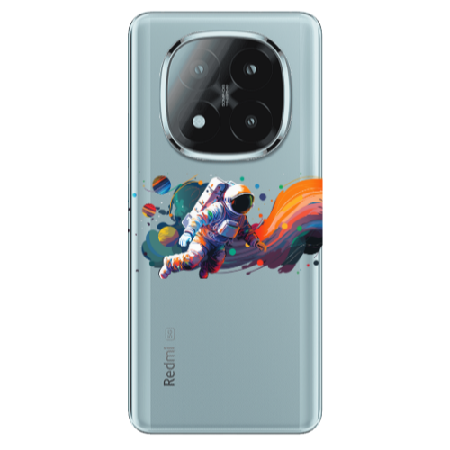 Xiaomi Redmi Note 14 Pro + 5g Rainbow Space Transparent Silicone TPU Θήκη