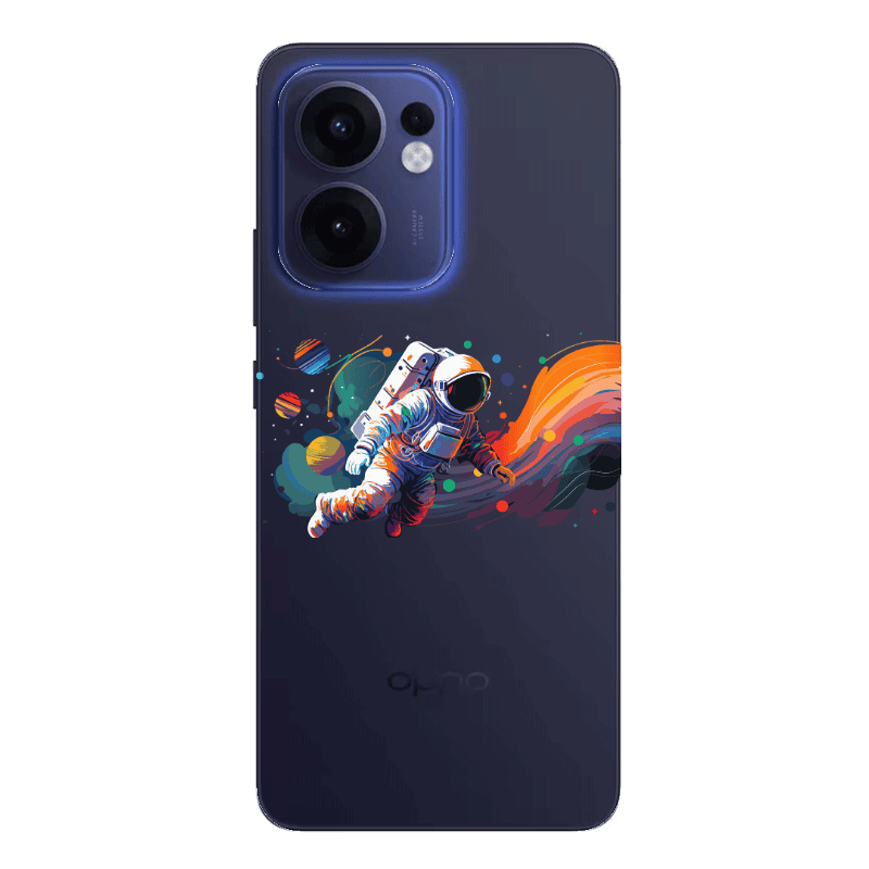 Oppo Reno 13 F Rainbow Space Transparent Silicone TPU Θήκη
