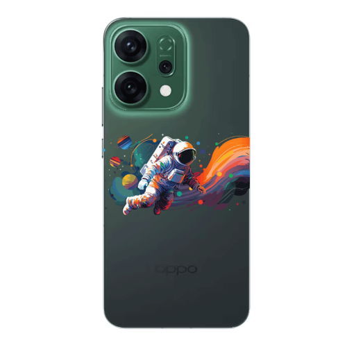 Oppo RENO 14 Rainbow Space Transparent Silicone TPU Θήκη