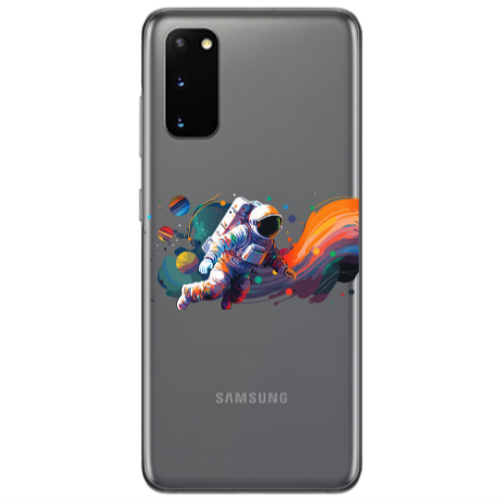 Samsung S20 Rainbow Space Transparent Silicone TPU Θήκη