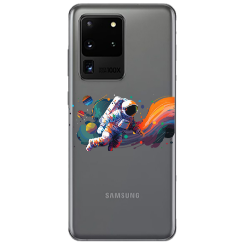 Samsung S20 Ultra Rainbow Space Transparent Silicone TPU Θήκη