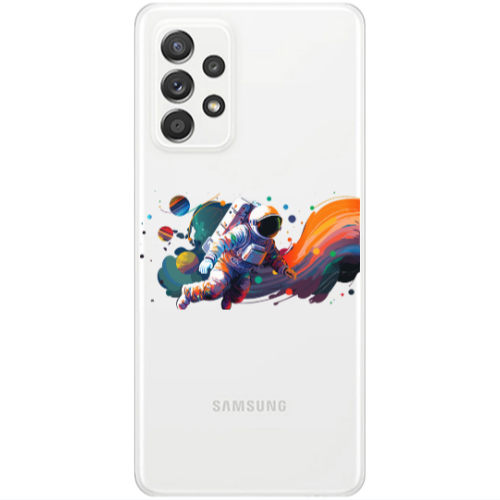 Samsung A53 Rainbow Space Transparent Silicone TPU Θήκη