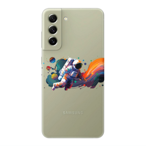 Samsung S22 Rainbow Space Transparent Silicone TPU Θήκη