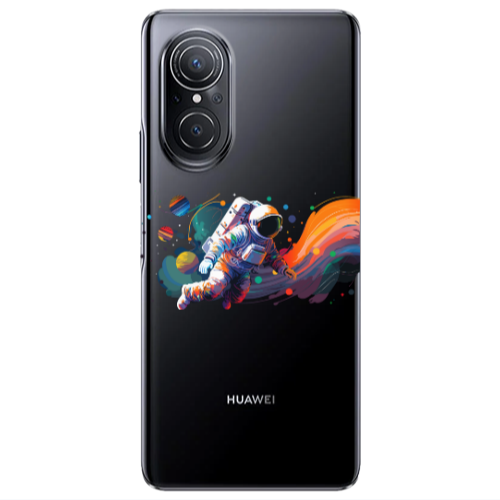 Huawei Nova 9 SE Rainbow Space Transparent Silicone TPU Θήκη