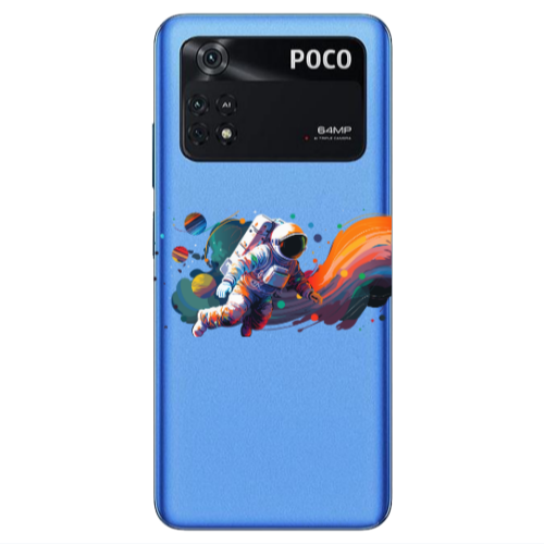 Xiaomi Poco M4 Pro 4G Rainbow Space Transparent Silicone TPU Θήκη