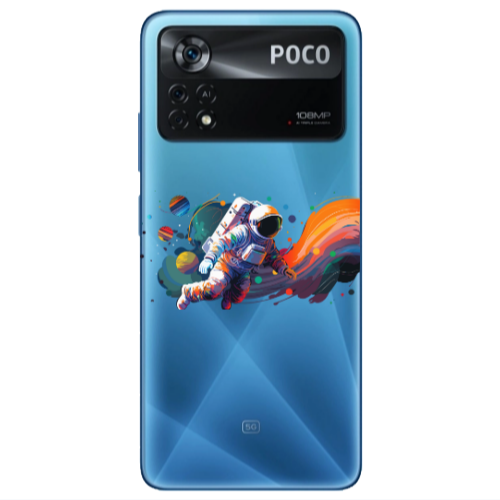 Xiaomi Poco X4 Pro Rainbow Space Transparent Silicone TPU Θήκη