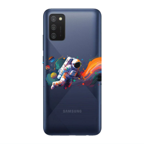 Samsung A03S Rainbow Space Transparent Silicone TPU Θήκη