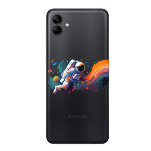 Samsung A04 Rainbow Space Transparent Silicone TPU Θήκη