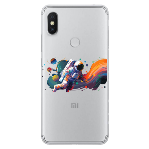 Xiaomi Redmi S2 Rainbow Space Transparent Silicone TPU Θήκη