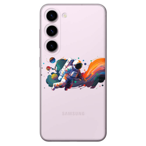 Samsung S23 Plus Rainbow Space Transparent Silicone TPU Θήκη