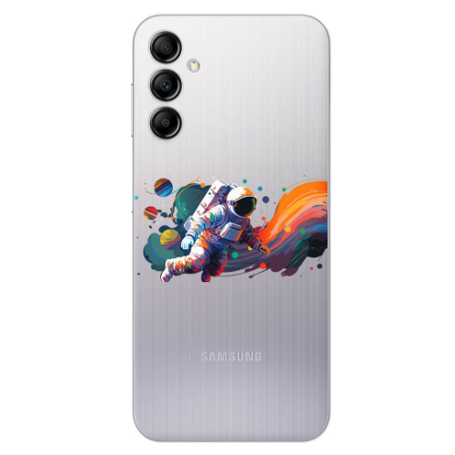 Samsung A24 Rainbow Space Transparent Silicone TPU Θήκη