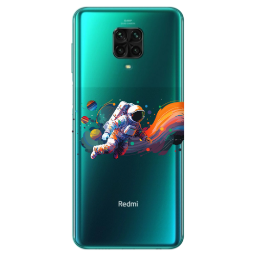 Xiaomi Redmi Note 9S Rainbow Space Transparent Silicone TPU Θήκη
