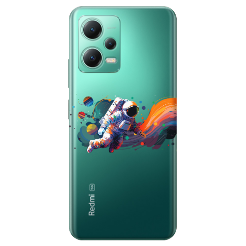 Xiaomi Redmi Note 12 Pro 5G Rainbow Space Transparent Silicone TPU Θήκη