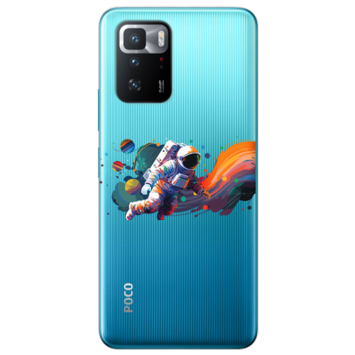 Xiaomi Poco X3 GT Rainbow Space Transparent Silicone TPU Θήκη