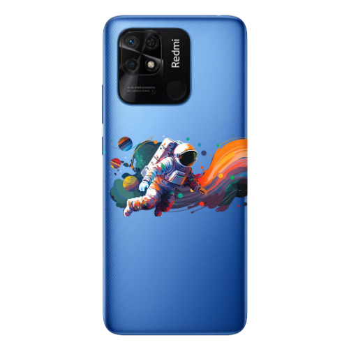 Xiaomi Poco C40 Rainbow Space Transparent Silicone TPU Θήκη
