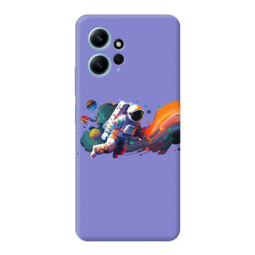 Xiaomi Redmi Note 12 4G Rainbow Space Purple Colored Silicone TPU Θήκη