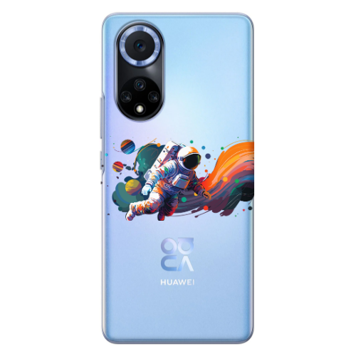 Huawei Nova 9 Rainbow Space Transparent Silicone TPU Θήκη