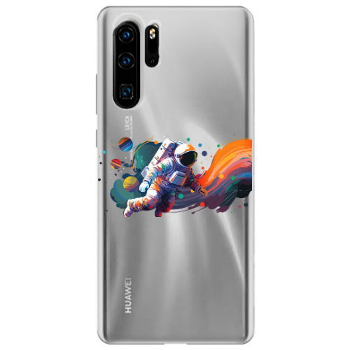 Huawei P30 Pro Rainbow Space Transparent Silicone TPU Θήκη