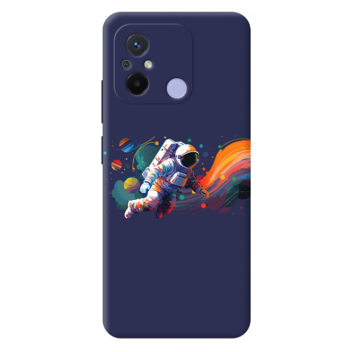 Xiaomi Redmi 12C Rainbow Space Dark blue Colored Silicone TPU Θήκη