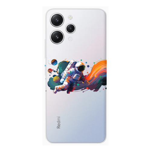Xiaomi Redmi 12 Rainbow Space Transparent Silicone TPU Θήκη