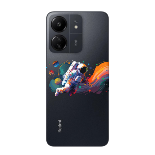 Xiaomi Redmi 13C Rainbow Space Transparent Silicone TPU Θήκη