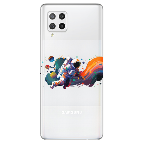 Samsung A42 5G Rainbow Space Transparent Silicone TPU Θήκη
