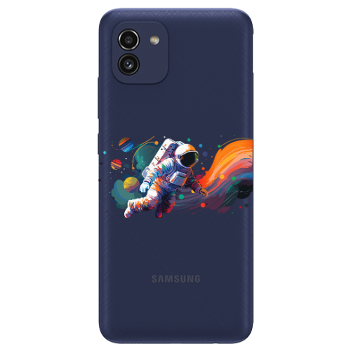 Samsung A03 Rainbow Space Transparent Silicone TPU Θήκη