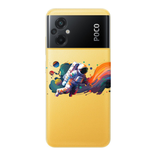 Xiaomi Poco M5 Rainbow Space Transparent Silicone TPU Θήκη