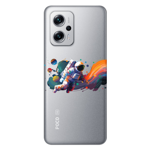Xiaomi Poco X4 GT Rainbow Space Transparent Silicone TPU Θήκη