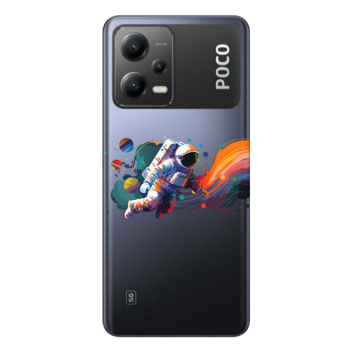 Xiaomi Poco X5 Rainbow Space Transparent Silicone TPU Θήκη