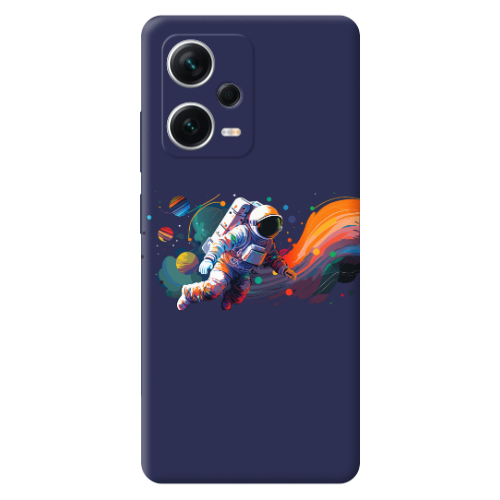 Xiaomi Poco X5 Rainbow Space Dark blue Colored Silicone TPU Θήκη