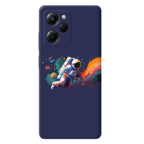 Xiaomi Poco X5 Pro Rainbow Space Dark blue Colored Silicone TPU Θήκη