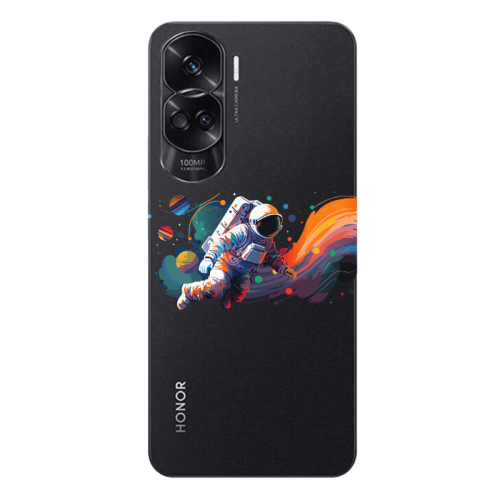 Honor 90 Lite 5G Rainbow Space Transparent Silicone TPU Θήκη