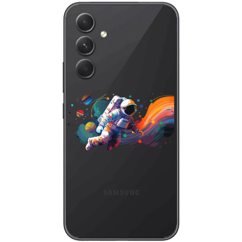 Samsung Galaxy A25 Rainbow Space Transparent Silicone TPU Θήκη