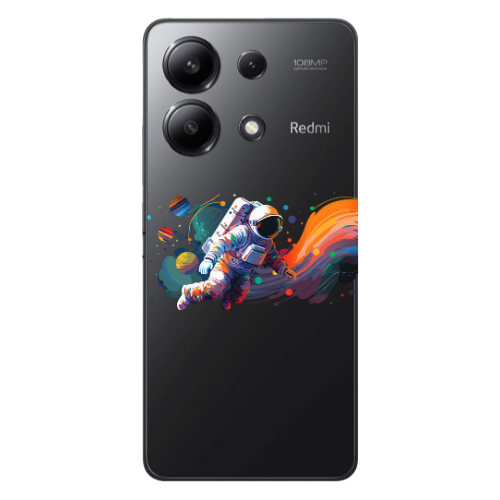 Xiaomi Redmi Note 13 4G Rainbow Space Transparent Silicone TPU Θήκη