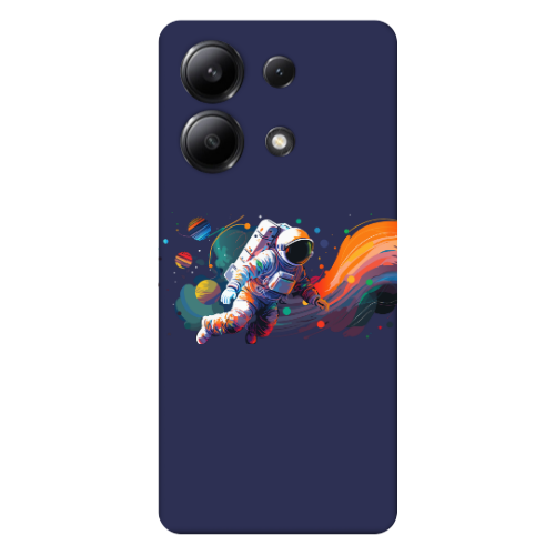Xiaomi Redmi Note 13 4G Rainbow Space Dark blue Colored Silicone TPU Θήκη