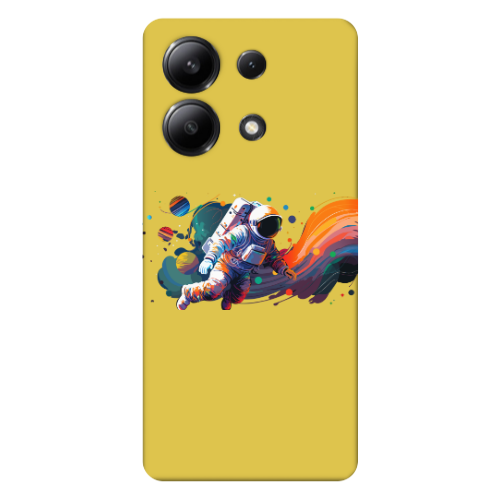 Xiaomi Redmi Note 13 4G Rainbow Space Yellow Colored Silicone TPU Θήκη