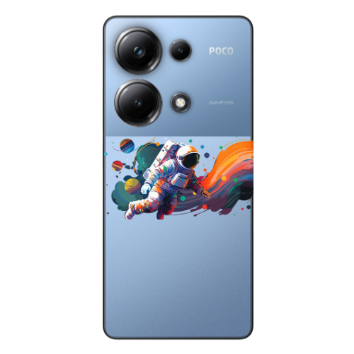 Xiaomi Poco M6 Pro 4G Rainbow Space Transparent Silicone TPU Θήκη