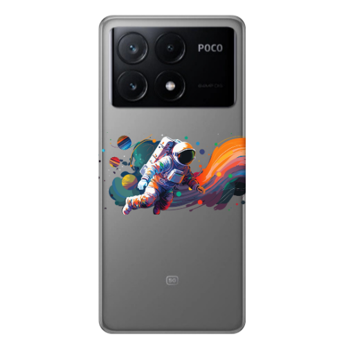 Xiaomi Poco X6Pro 5G Rainbow Space Transparent Silicone TPU Θήκη