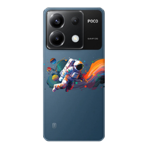Xiaomi Poco X6 5G Rainbow Space Transparent Silicone TPU Θήκη