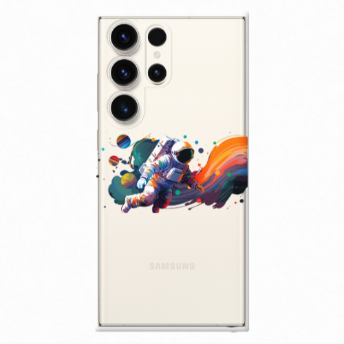 Samsung S24 Ultra Rainbow Space Transparent Silicone TPU Θήκη