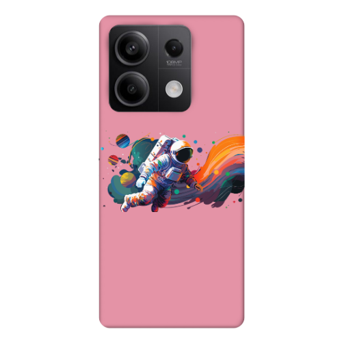 Xiaomi Redmi Note 13Pro 5G Rainbow Space Pink Colored Silicone TPU Θήκη