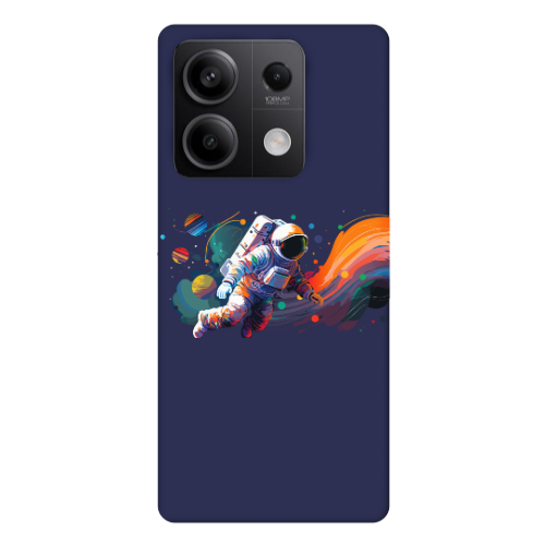 Xiaomi Redmi Note 13Pro 5G Rainbow Space Dark blue Colored Silicone TPU Θήκη
