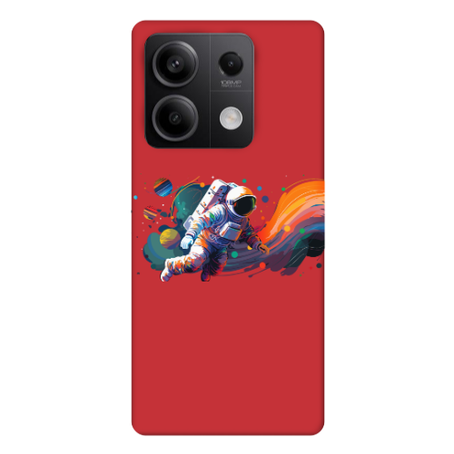 Xiaomi Redmi Note 13Pro 5G Rainbow Space Red Colored Silicone TPU Θήκη