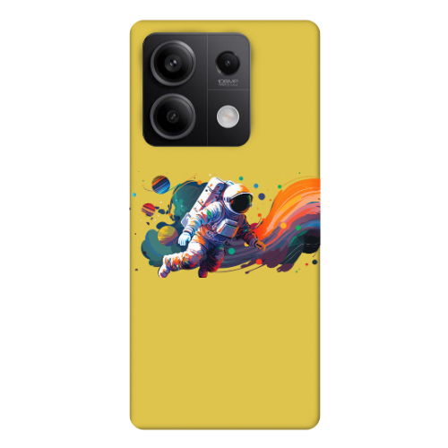Xiaomi Redmi Note 13Pro 5G Rainbow Space Yellow Colored Silicone TPU Θήκη