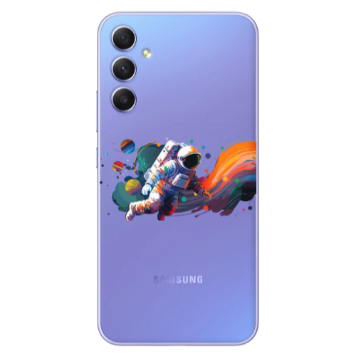 Samsung A16 Rainbow Space Transparent Silicone TPU Θήκη