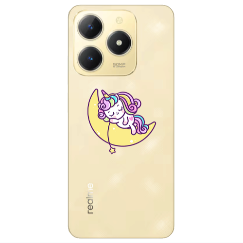 Realme C61 Sleeping horse Transparent Silicone TPU Θήκη