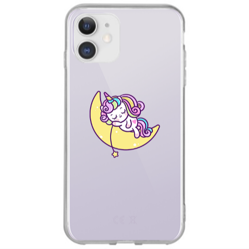 Apple iPhone 12 Sleeping horse Transparent Silicone TPU Θήκη